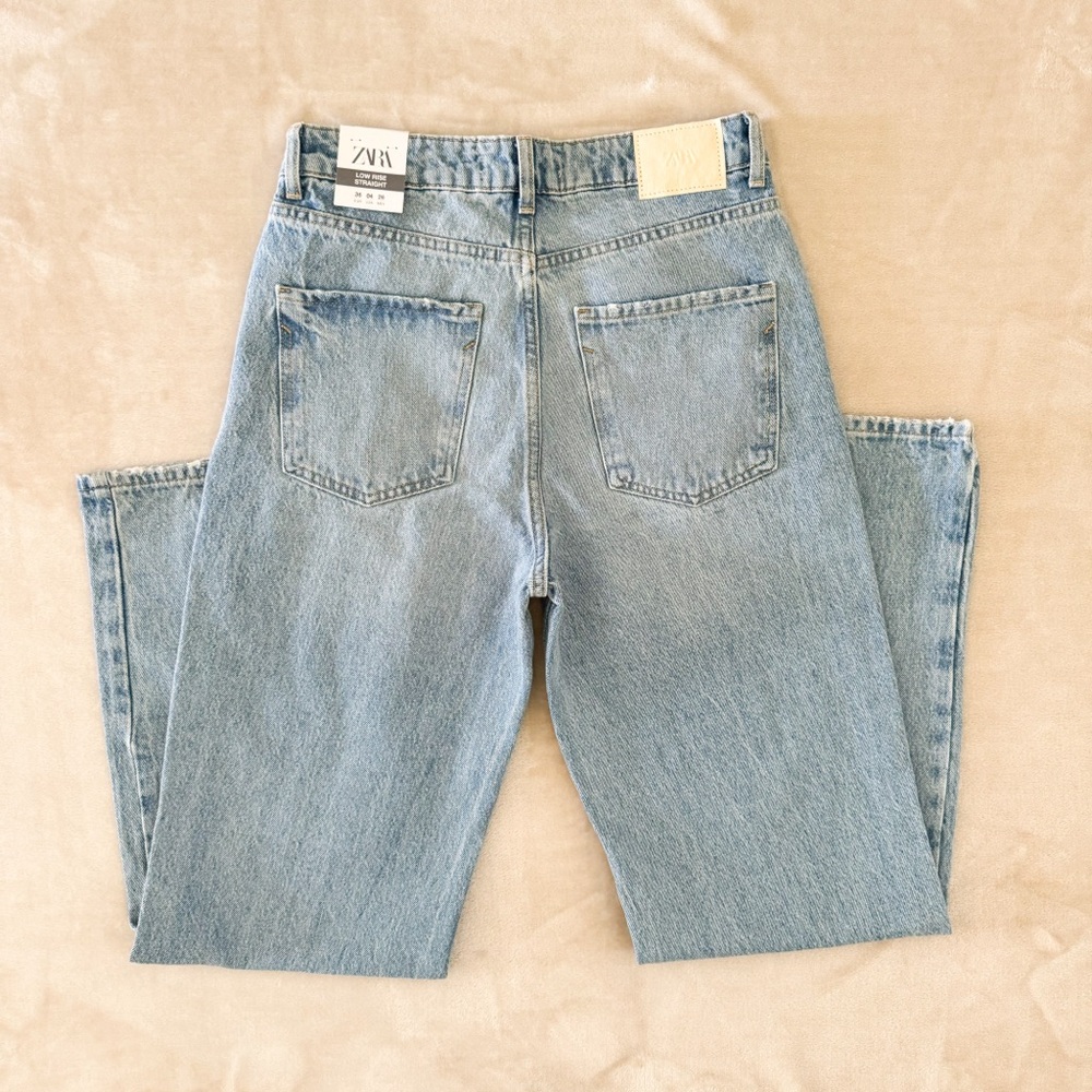 Low Rise Straight‎ Leg Ripped Jeans Size 4 - Picture 6 of 9